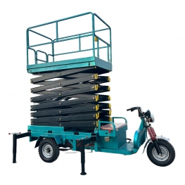 Electric car mounted scissor lift platform
